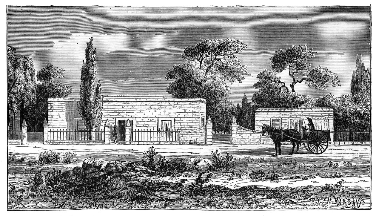 Egy gazdag búr háza, Dél-Afrika, 1890 alkotó: Unbekannt