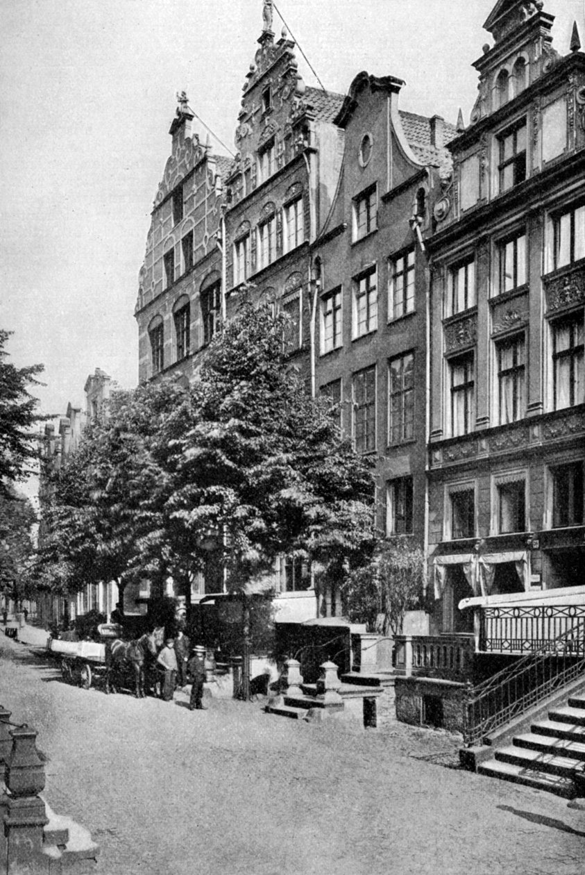 Házak a Brodbankengasse-n, Danzig, 1922 alkotó: Unbekannt