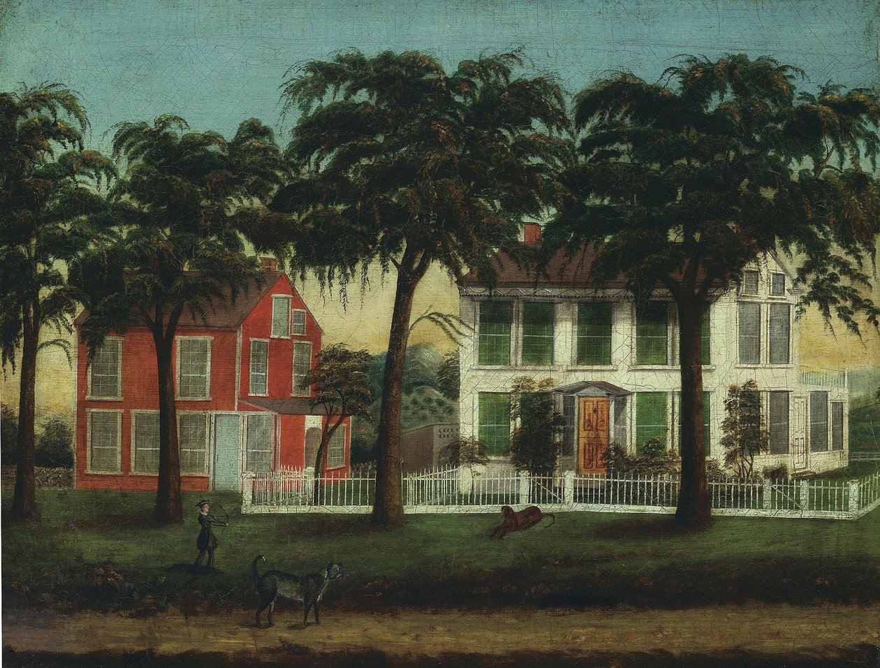 Házak a Fox River-en, Illinois, 188190. alkotó: Unbekannt