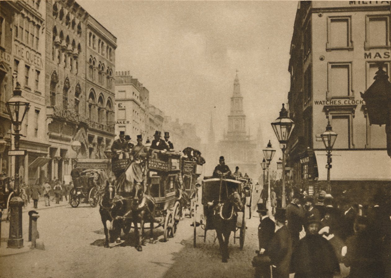 Hogyan változott London azóta, hogy a külső utasok toppereket viseltek, c1900, c1935. alkotó: Unbekannt