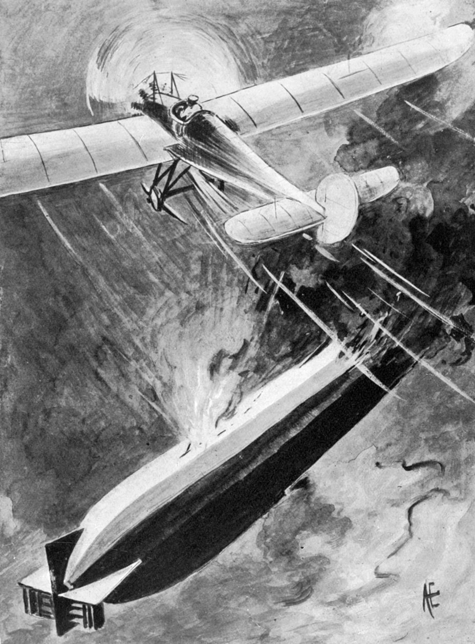 Hogyan nyerte Warneford alhadnagy a VC-jét 1915. június 7-én, 1920. alkotó: Unbekannt