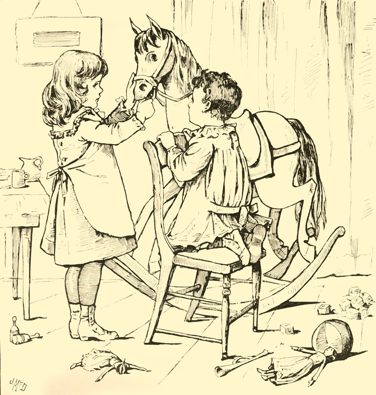 Hogyan ette a hintaló a tortát, 1881. alkotó: Unbekannt