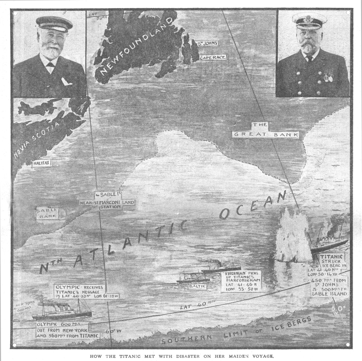 Hogyan találkozott a Titanic a katasztrófával a Maiden Voyage során, 1912. április 20. alkotó: Unbekannt