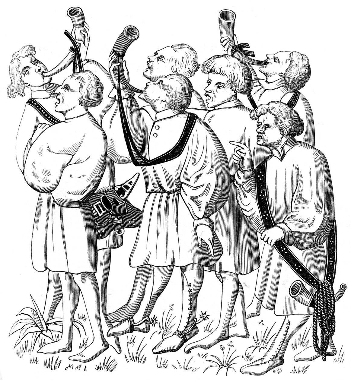 Hogyan kell kiabálni és kürtölni, XV. század 1849 alkotó: Unbekannt