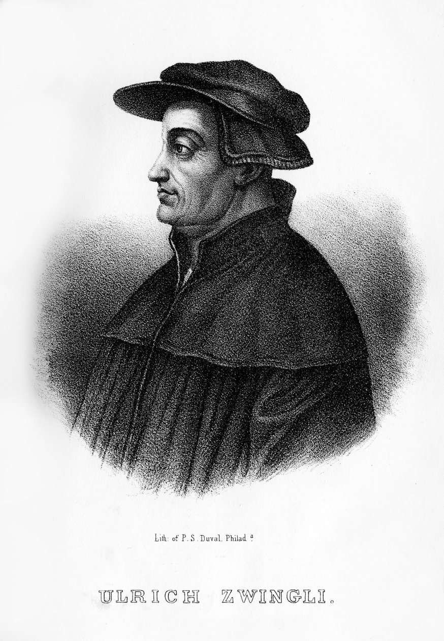 Huldrych Zwingli, svájci teológus, 1854 alkotó: Unbekannt