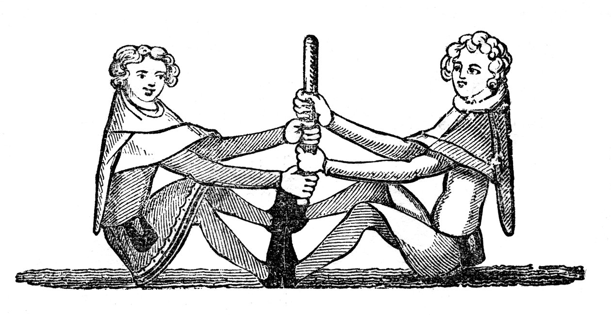Human Quintain verseny, 1833 alkotó: Unbekannt