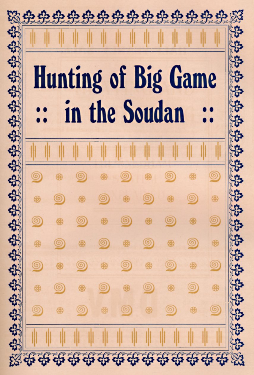 Nagyvadvadászat a Soudanban, 1917 alkotó: Unbekannt