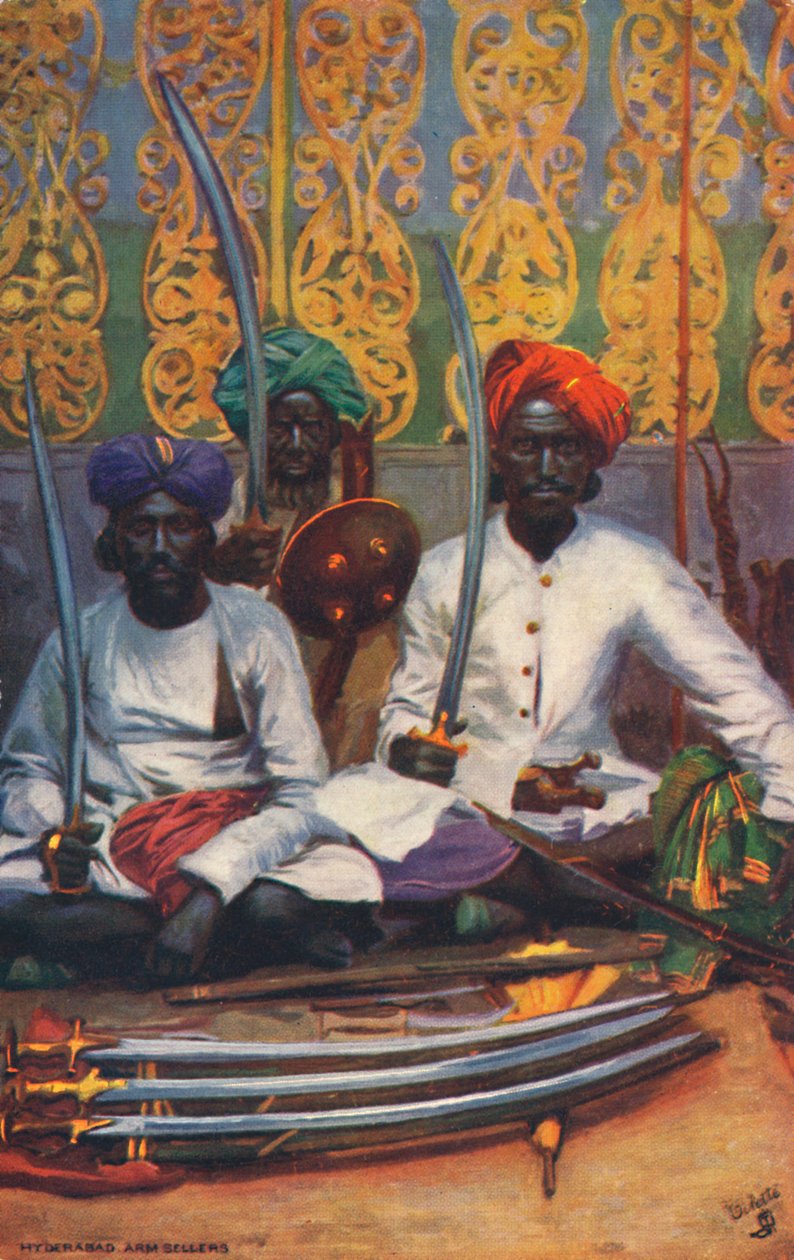 Hyderabad Arms Sellers, c1903. alkotó: Unbekannt