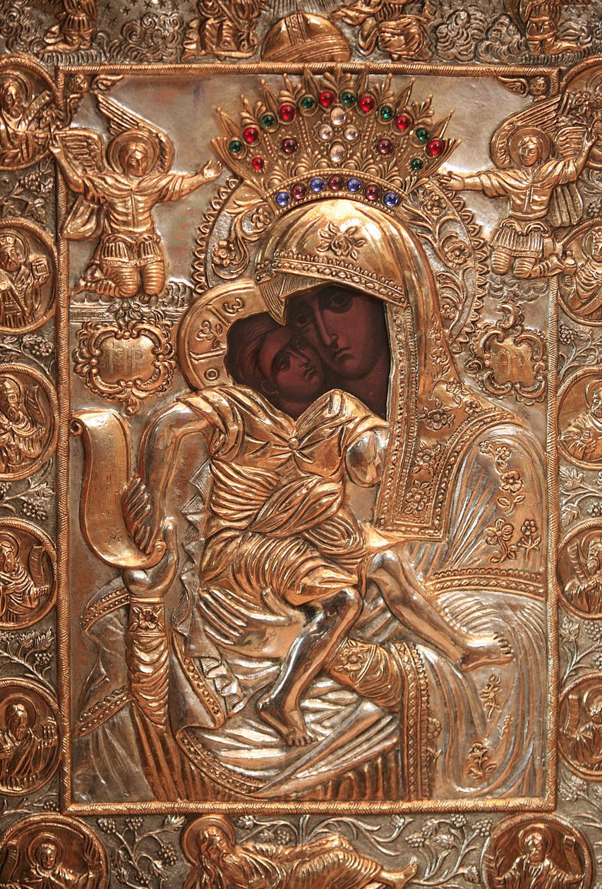 Ikon. Saint-Antoine-le-Grand ortodox templom Saint-Laurent-en-Royans Franciaország alkotó: Unbekannt