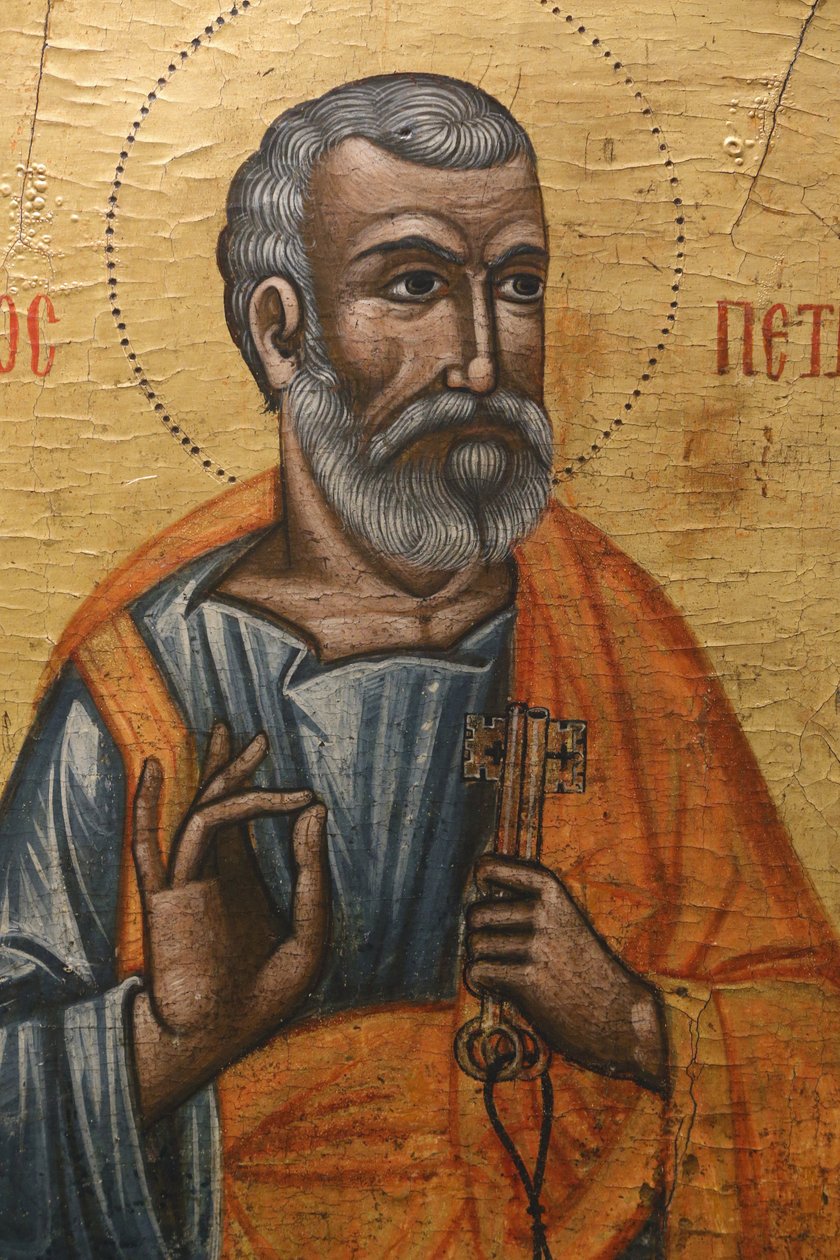 Ikon a Pedoulas Bizánci Múzeumban: Szent Péter (17. század), 20150510, Pedoulas, Ciprus alkotó: Unbekannt