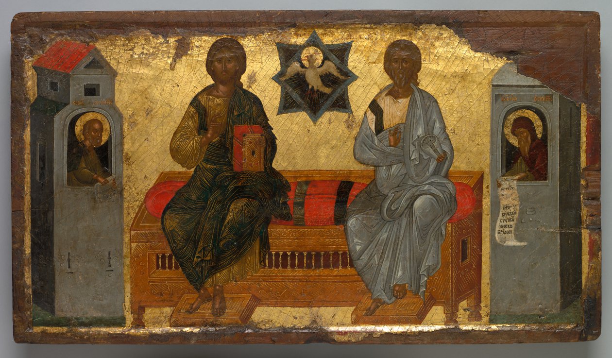 Az újszövetségi Szentháromság ikonja, c. 1450. alkotó: Unbekannt