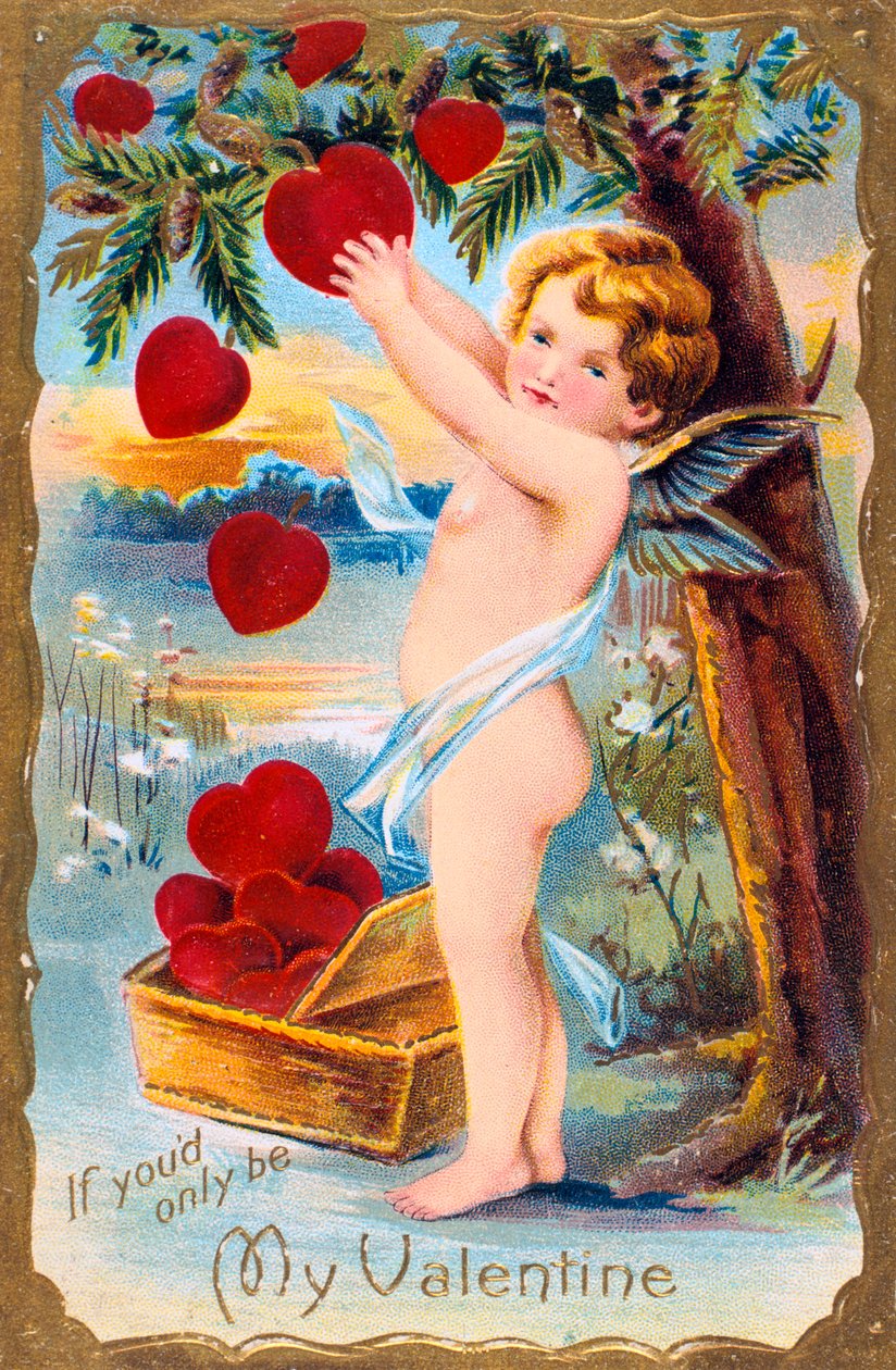 Ha te lennél csak a Valentinom, Amerikai Valentin-kártya, 1910 alkotó: Unbekannt