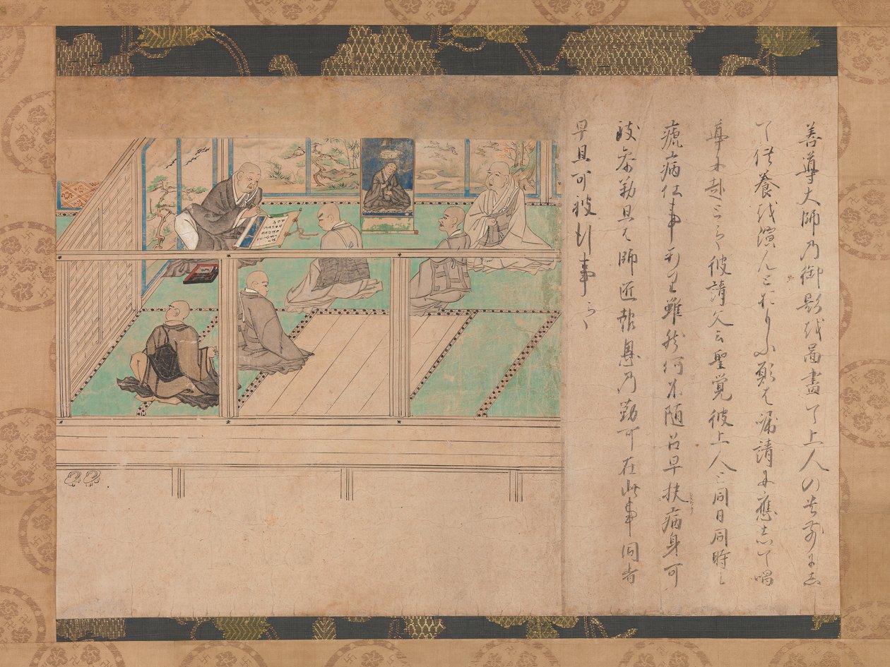 Honen Shuikotokuden-e illusztrált életrajza, kb. 1310-20. alkotó: Unbekannt