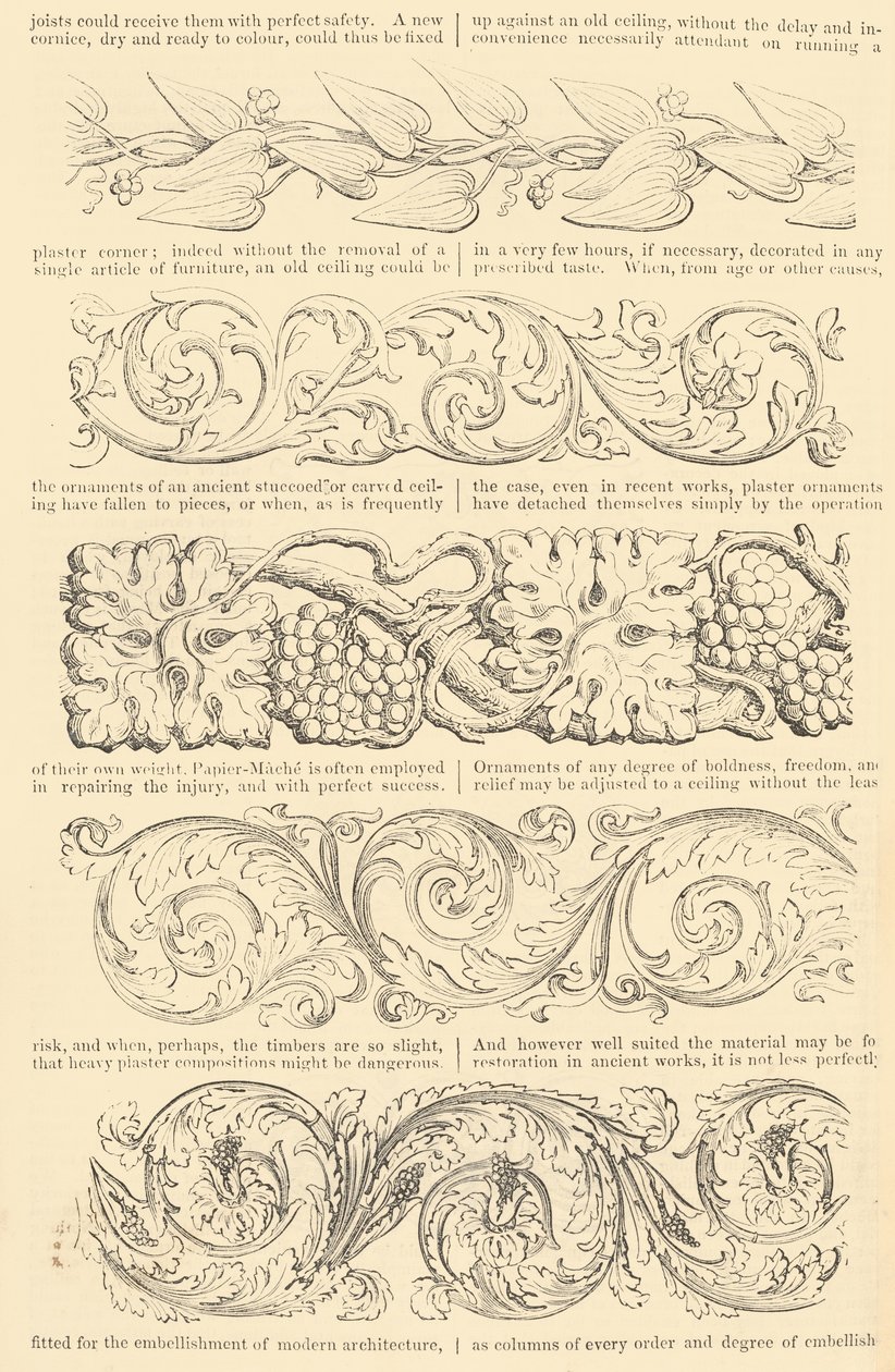 A javított papírmasé képkeretek illusztrált tarifája, szintén, Enriched Mou..., [1847-ről]. alkotó: Unbekannt