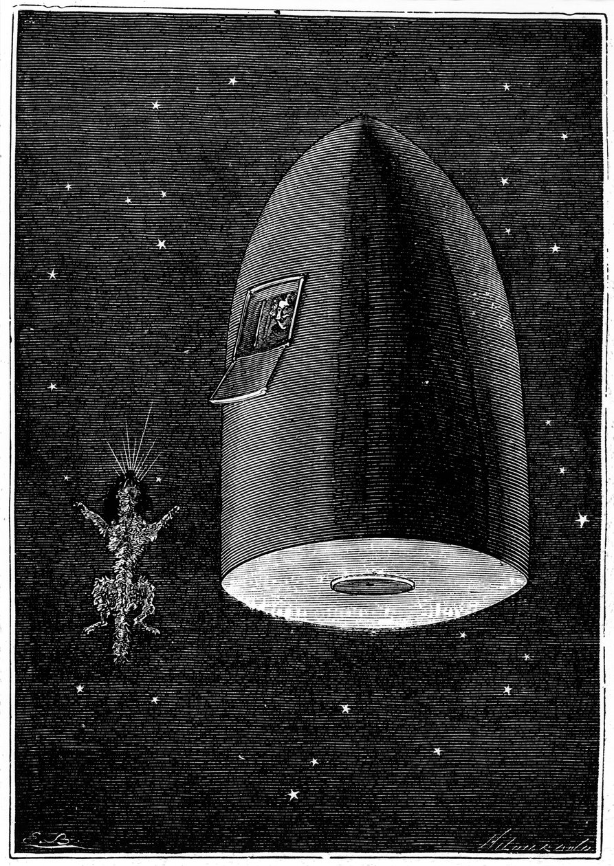 Illusztráció: Jules Verne: A Földtől a Holdig, 1865 alkotó: Unbekannt