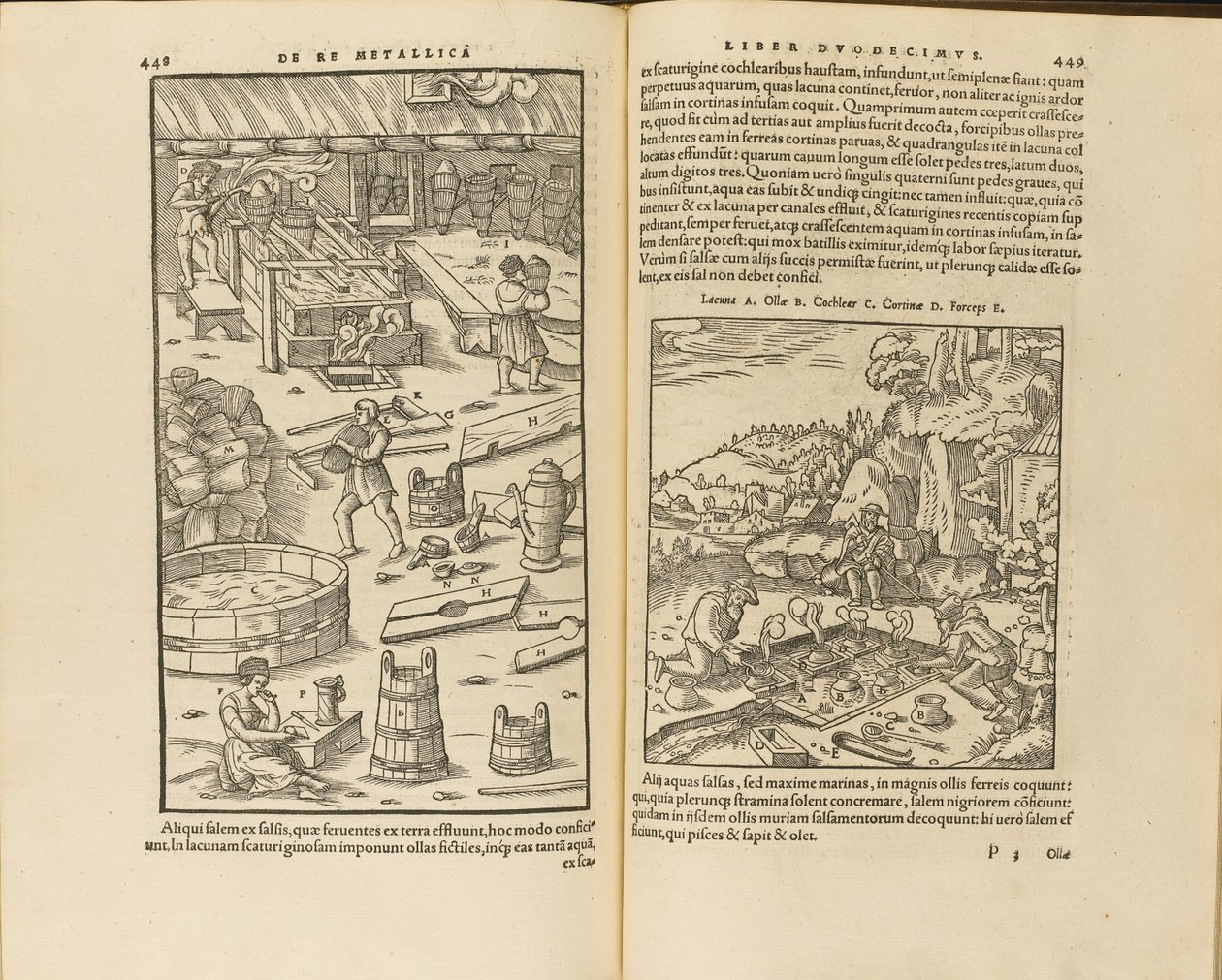 Illusztráció Georgius Agricola De re metallica libri XII című művéből, 1556 alkotó: Unbekannt