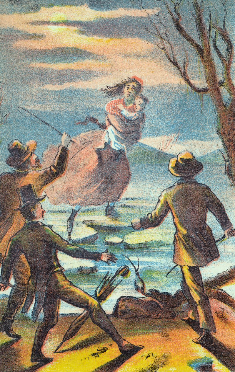 Illusztráció egy poszterről, amely a Tom bácsi kabinja című színházi produkciót hirdeti, 1870 alkotó: Unbekannt