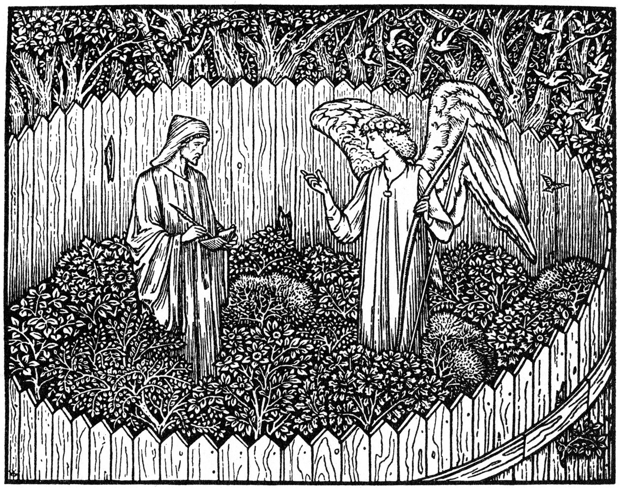 Illusztráció a Kelmscott Press kiadásából, a Works of Geoffrey Chaucer, 1896, 1964 alkotó: Unbekannt