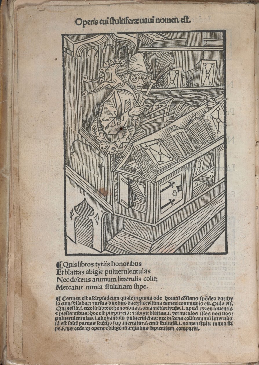 Illusztráció Sebastian Brant Bolondok hajója című könyvéhez, 1513. alkotó: Unbekannt