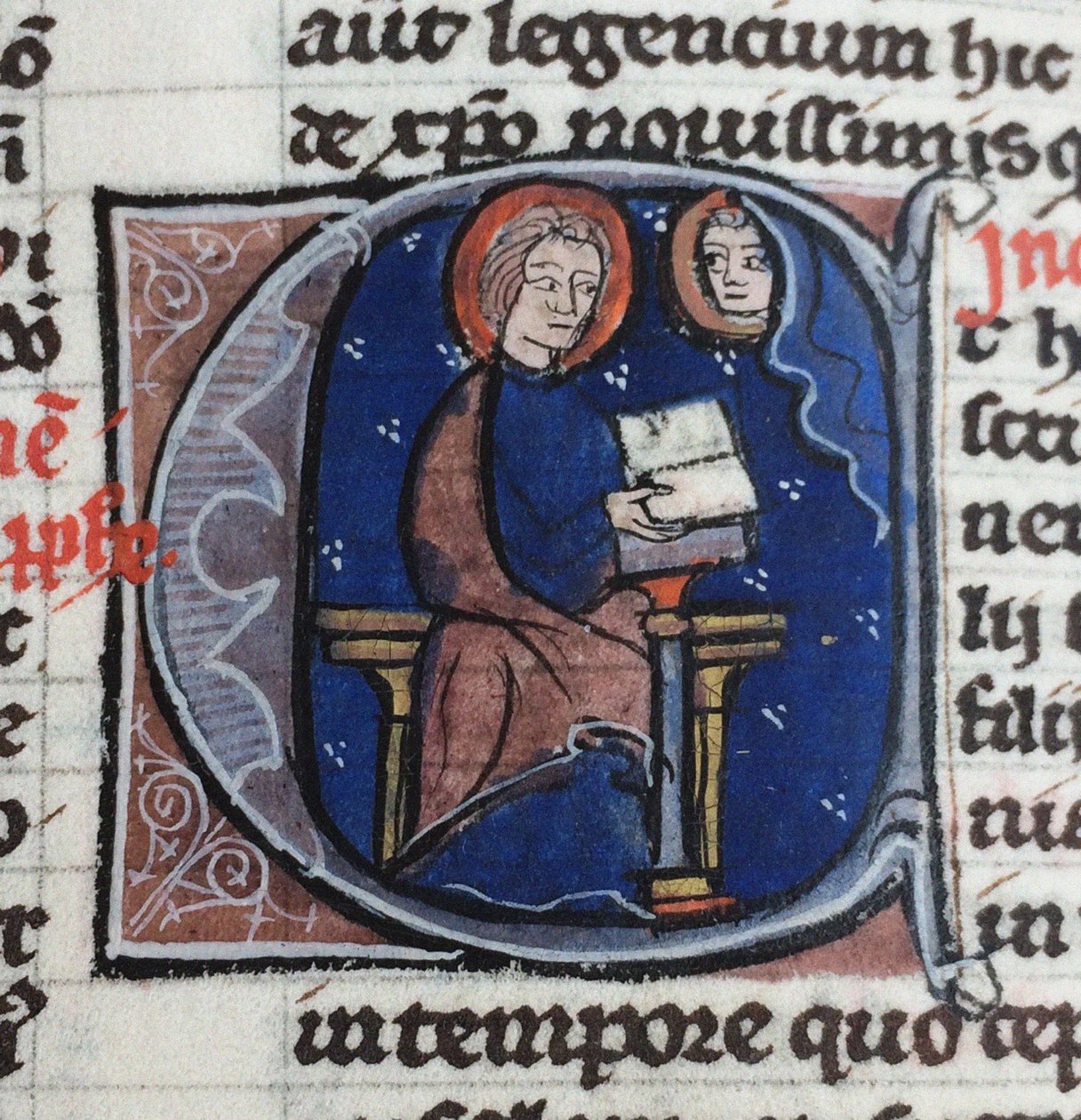 Olvasom Abelard és Heloise leveleit. A Biblia moralisée-ből, 13. század alkotó: Unbekannt