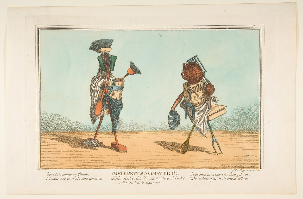 Implements Animated, Pl. 2, Az Egyesült Királyság szobalányainak és szakácsainak szentelt, kb. 1811. alkotó: Unbekannt