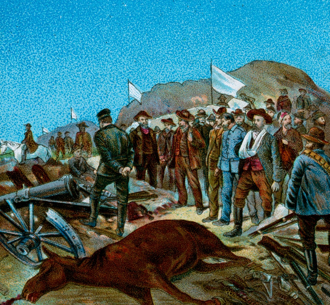 A Cronjes Laagerben a megadás után, 1900 alkotó: Unbekannt