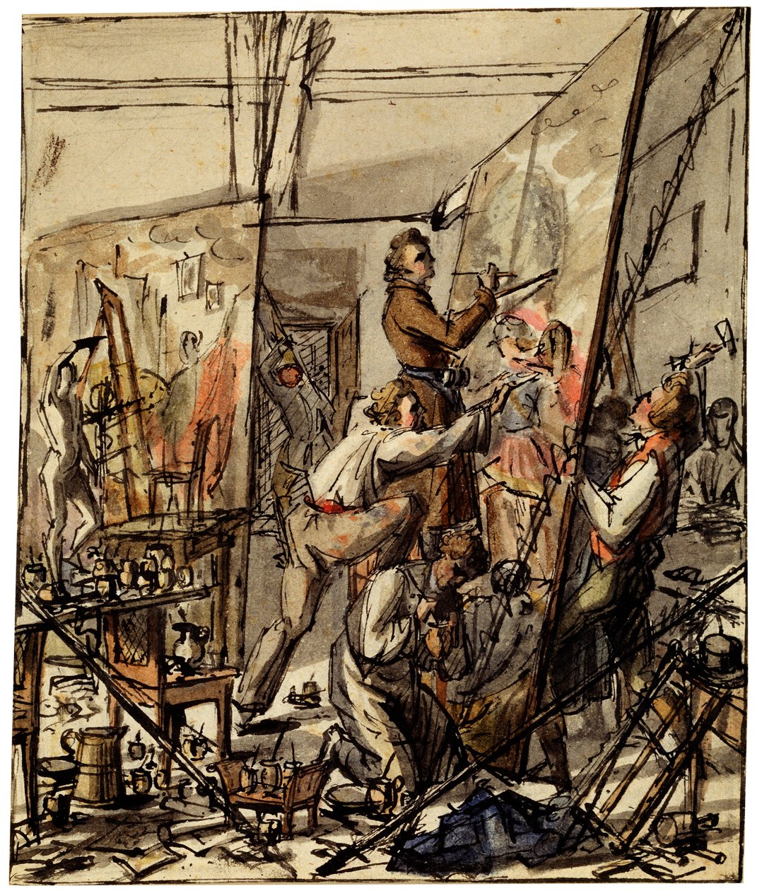 Egy művészstúdióban, 1820-as évek alkotó: Unbekannt