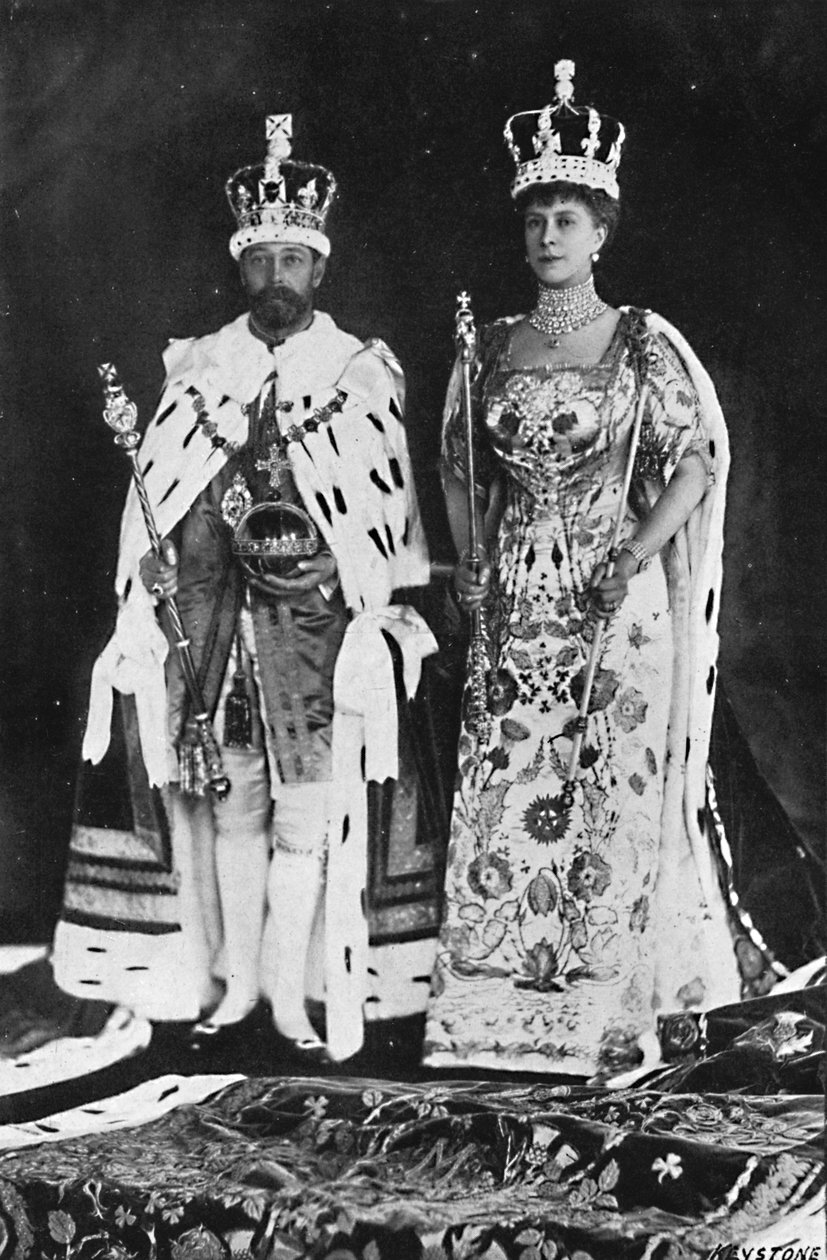 1910 tavaszán VII. Edward király meghalt, 1911 márciusában V. György királyt koronázták, 1911, 1945 alkotó: Unbekannt