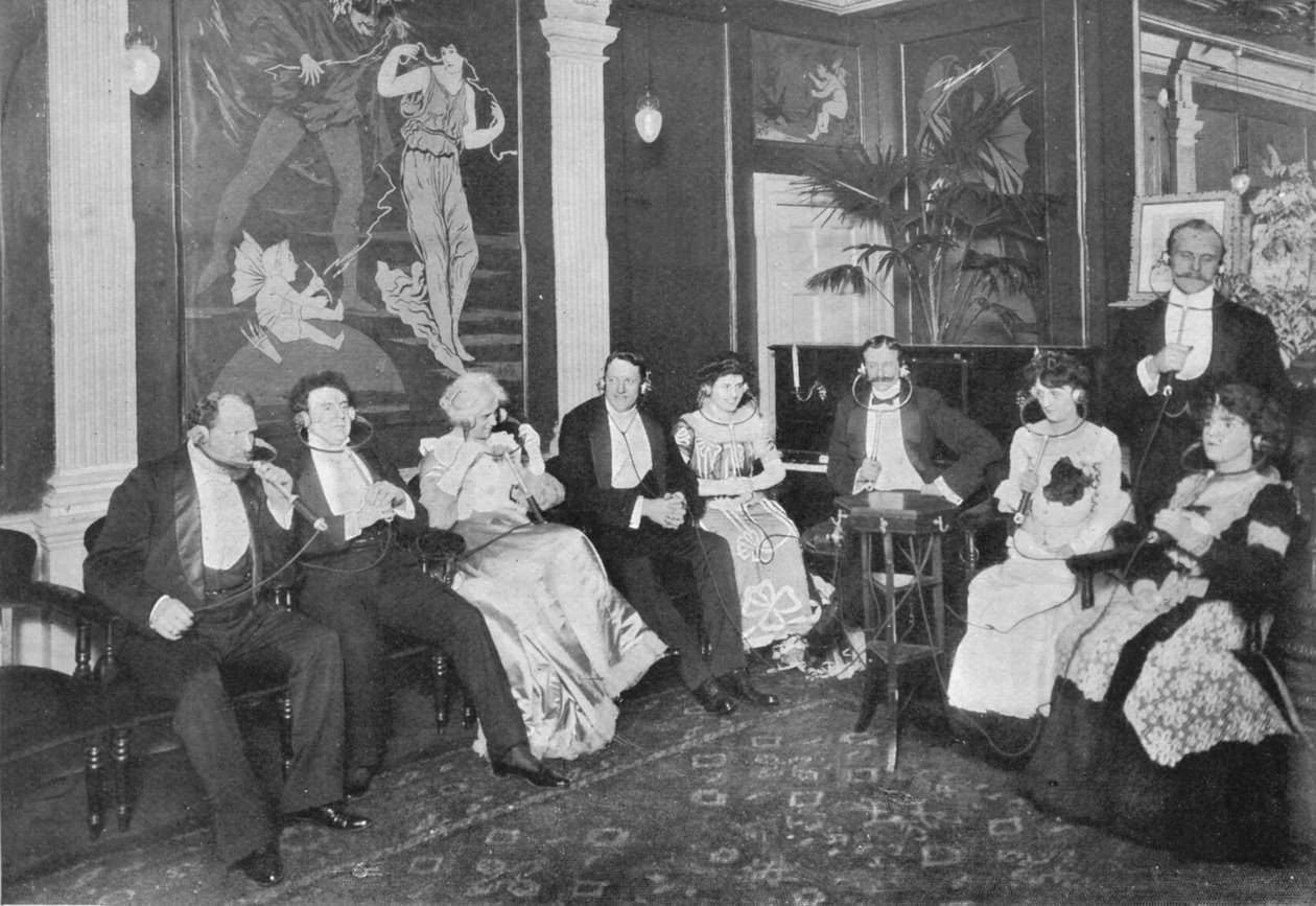 Az Electrophone Salonban, Gerrard Street, London, 1903 1903 alkotó: Unbekannt