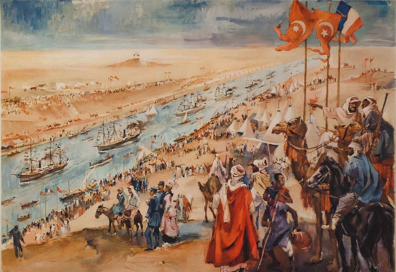 A Szuezi-csatorna avatóünnepsége Port-Saidban, 1869. november 17-én. alkotó: Unbekannt