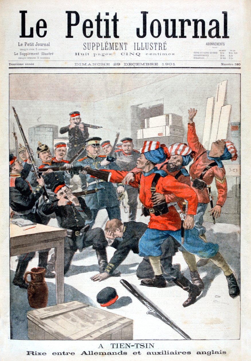 Incidens a német csapatok és a brit segédcsapatok között, Tientsin, Kína, 1901 alkotó: Unbekannt
