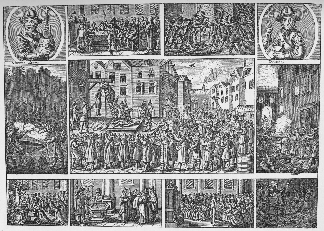 Incidensek a Venners felkelésben és a lázadó vezetők kivégzésében, 1661 1903 alkotó: Unbekannt