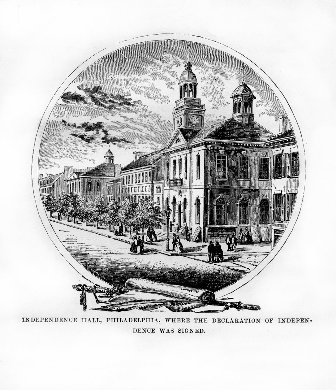 Independence Hall, Philadelphia, Pennsylvania, USA, 1872 alkotó: Unbekannt