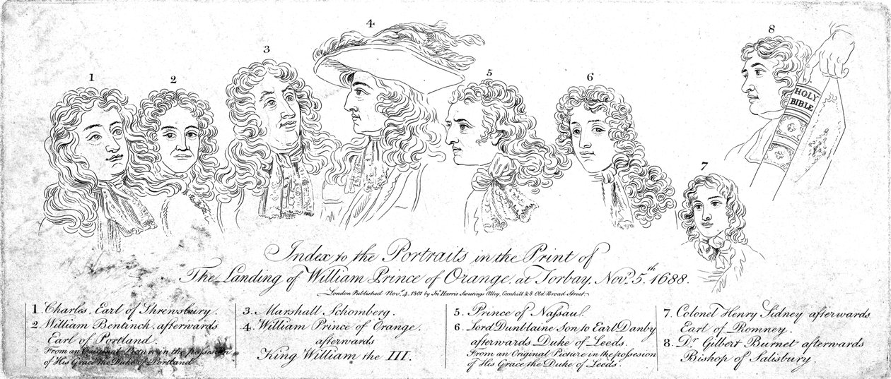 Index William Prince of Orange Torbayben történt partraszállásáról, 1688. november 5., 1830-as évek alkotó: Unbekannt
