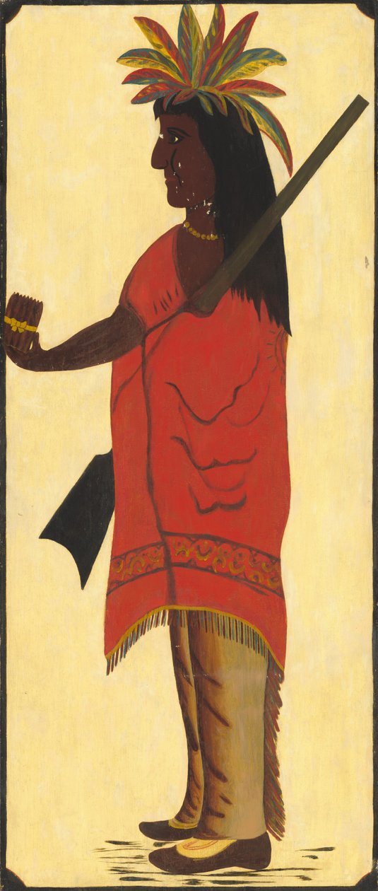 Indiai dohánybolt tábla [előlap, indián balra néz], 19. század második fele. alkotó: Unbekannt