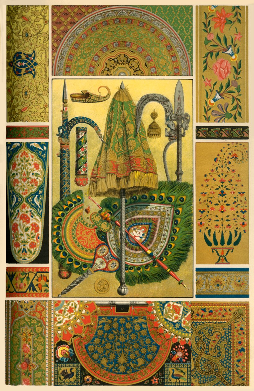 Indiai fémmunka, hímzés, szövés és festészet, 1898. alkotó: Unbekannt