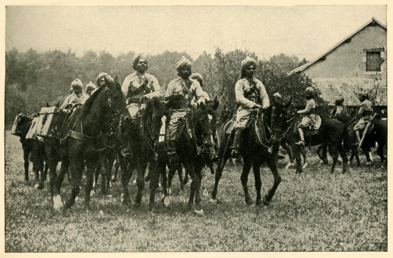 Indiai katonák a fronton, első világháború, 1914, c1920. alkotó: Unbekannt