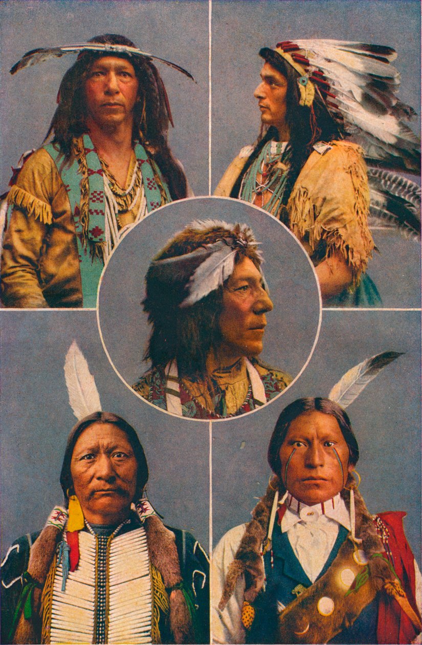 Észak-Amerika indián típusai, 1909 alkotó: Unbekannt