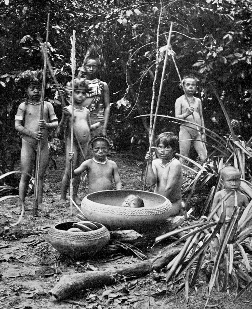 A Putumayo folyó indiánjai lefejezett fejjel, Amazonia alkotó: Unbekannt