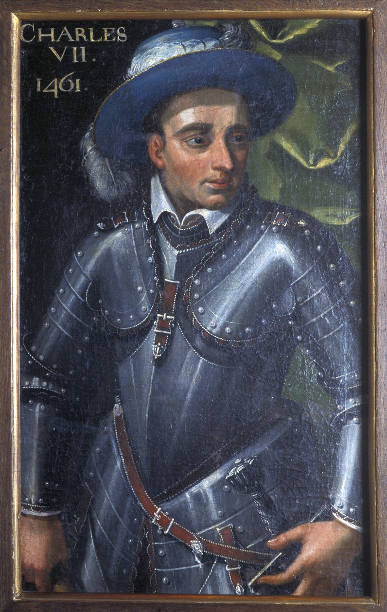 Indre et Loire N* 172 - Chateau de Loches - VII. Károly portréja - 17. század alkotó: Unbekannt