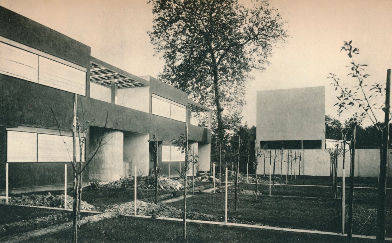 Ipari lakhatási program Pessacban, Bordeaux közelében. Építészek, Le Corbusier és Pierre Jeanneret, alkotó: Unbekannt