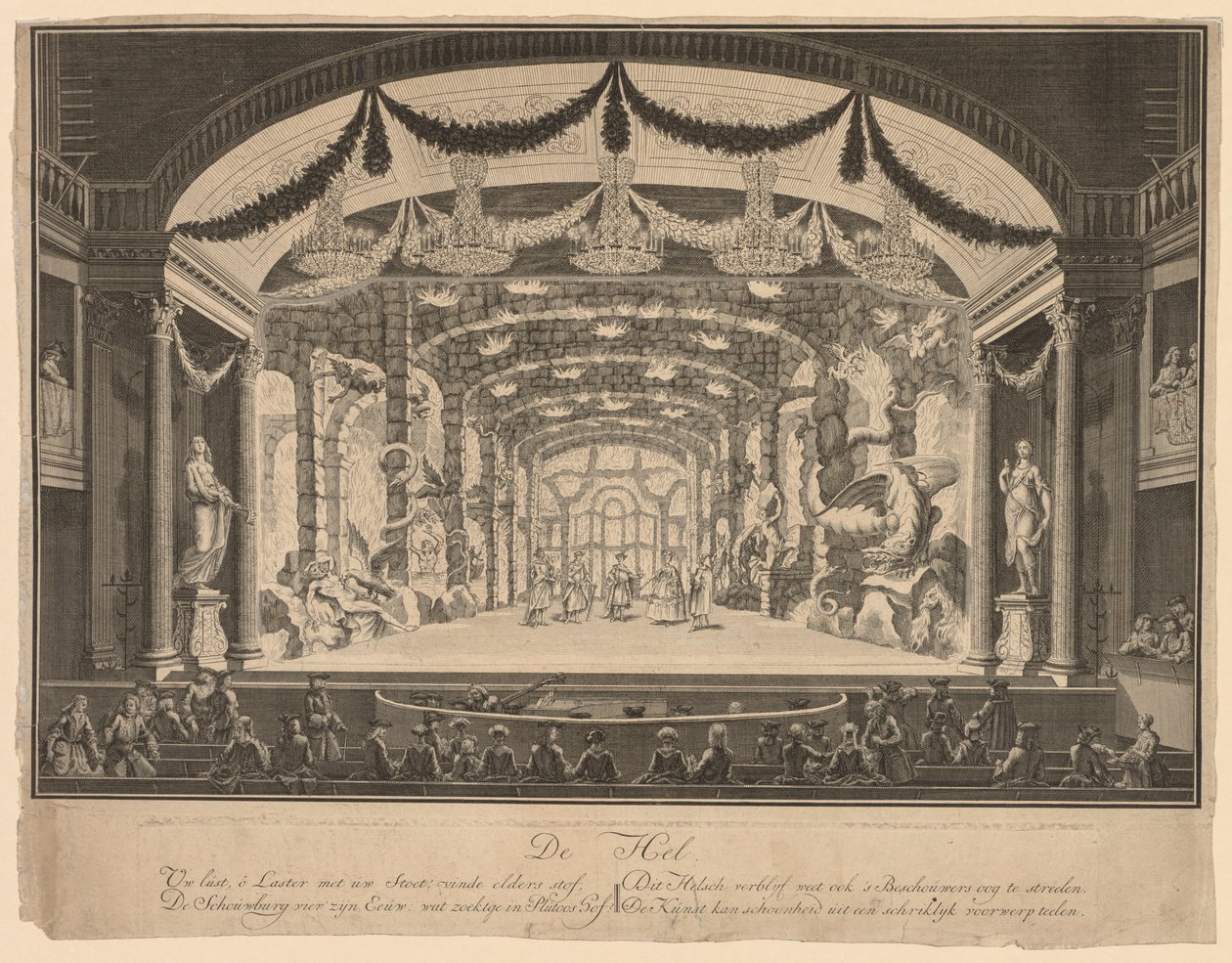 A pokolba, 1700-as évek. alkotó: Unbekannt