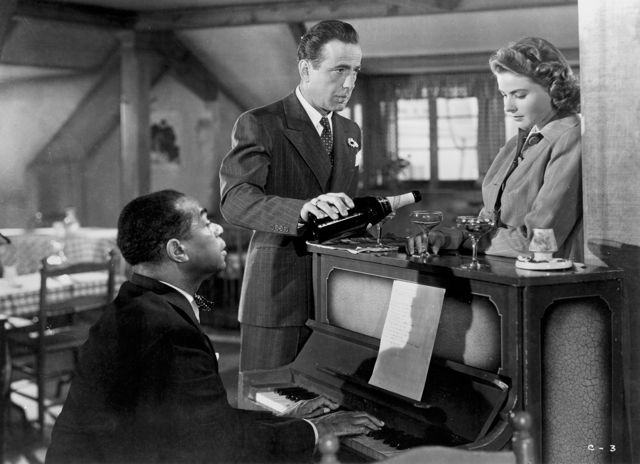 Ingrid Bergman, Humphrey Bogart és Louis Armstrong Casablancában, 1942 alkotó: Unbekannt