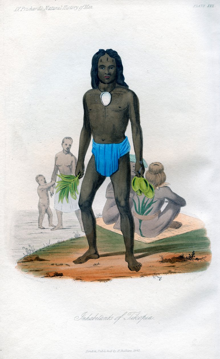 Tikopia lakói, 1848 alkotó: Unbekannt