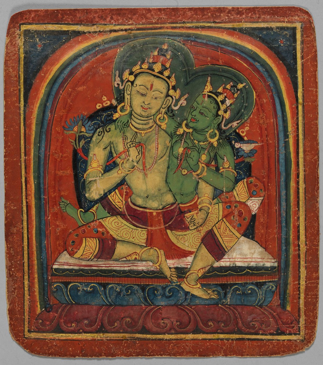 Beavatási kártya Tsakalis: Manjushri, 15. század eleje. alkotó: Unbekannt