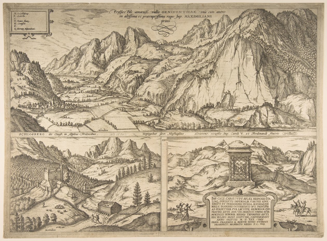 Innsbruck a Világ városai című sorozatból, vol. V, 59. tábla, 1590 alkotó: Unbekannt