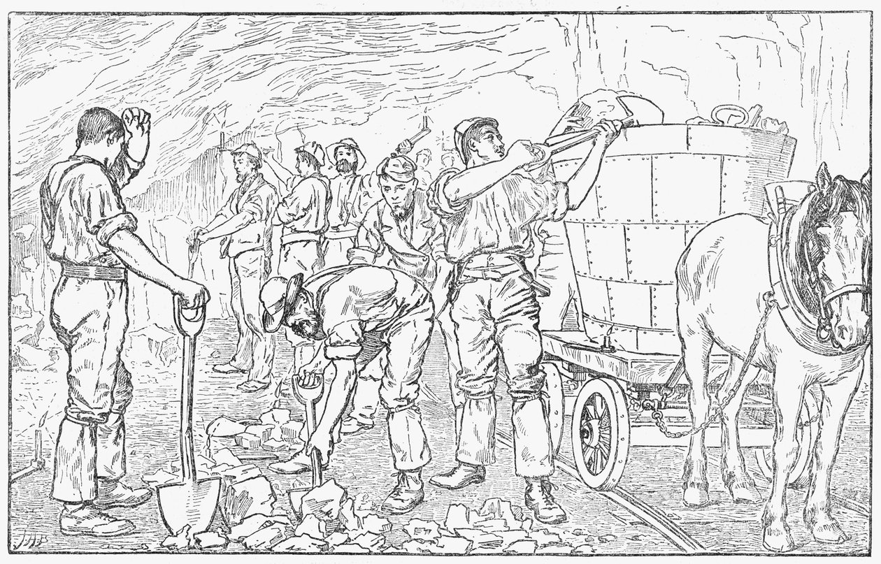 Egy cheshire-i sóbánya belsejében, 1889 alkotó: Unbekannt