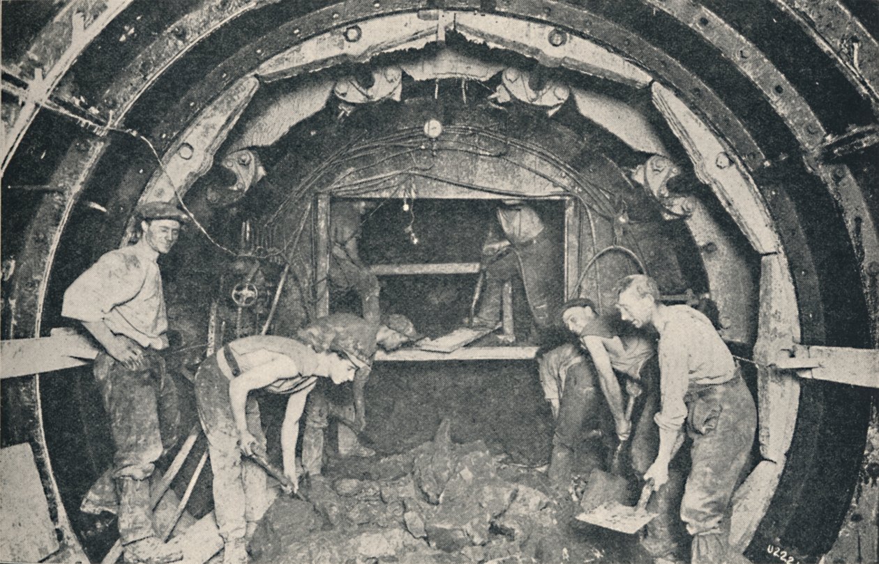 Egy Greathead Tunneling Shield belsejében, 1926 alkotó: Unbekannt