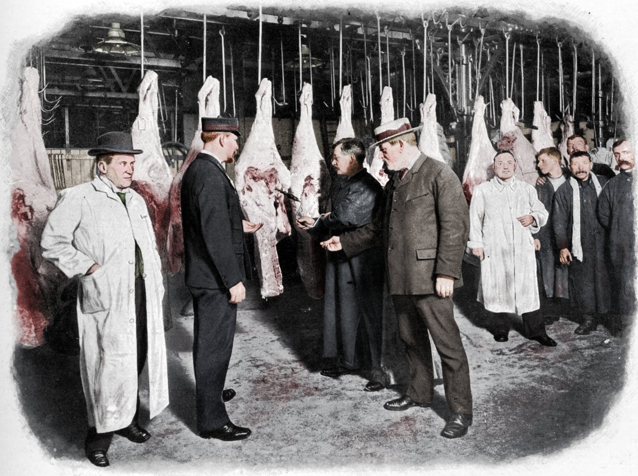 Húsvizsgálat a Smithfield Marketen, City of London, 1903 1903 alkotó: Unbekannt