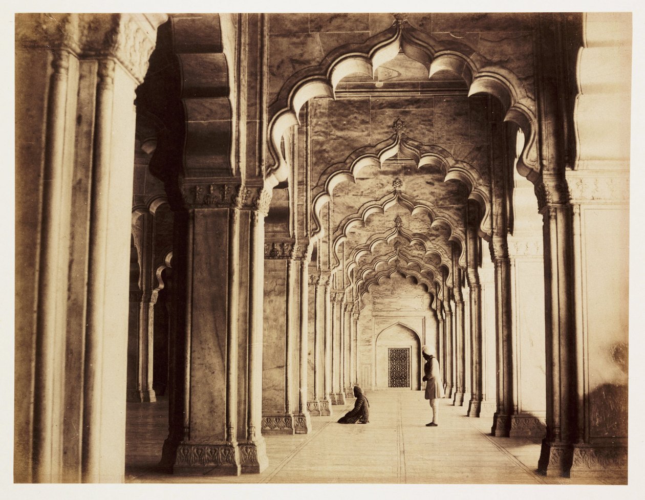 Az agrai (India) gyöngymecset belseje 1865 körül, 1646-1653 között márványból épült alkotó: Unbekannt